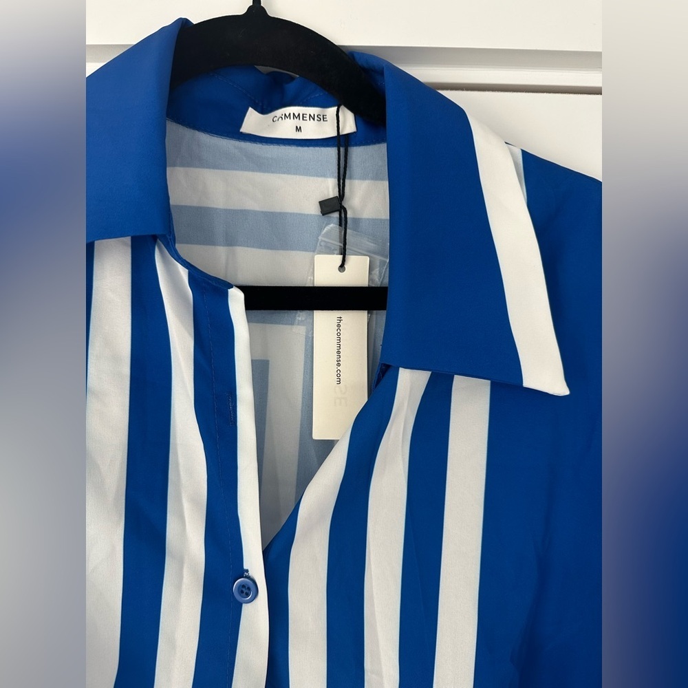 Commense Blue and White Striped 2 piece set - Picture 8 of 8